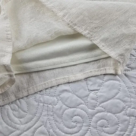 Altar'd state BoHo-style Cream color Flowy Bell Sleeve Romper, Size M - Picture 3 of 6